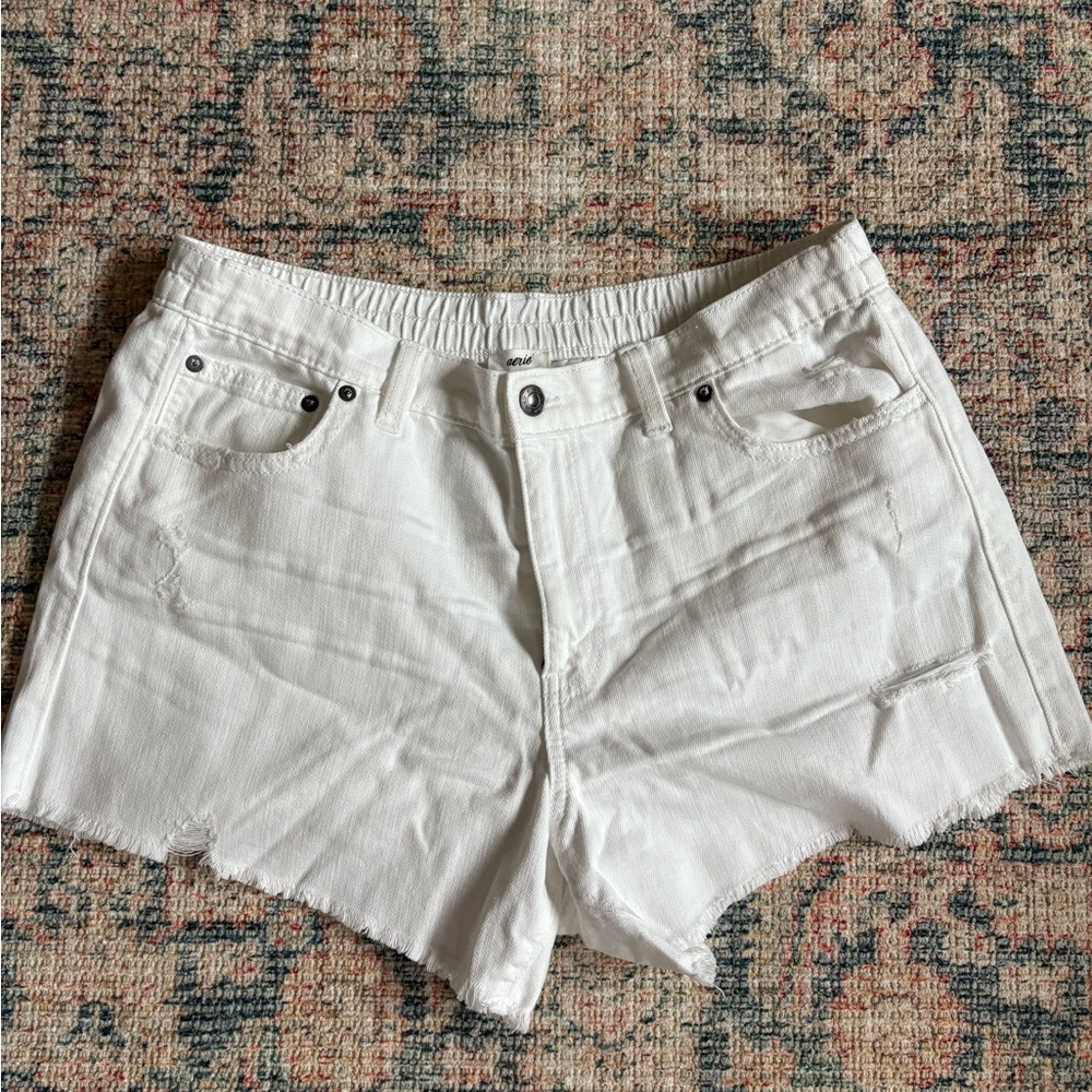 Aerie White Denim Women's Shorts